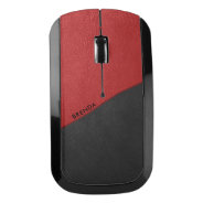 Red And Black Leather Wireless Mouse at Zazzle