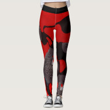 Red and Black Leggings Connections-