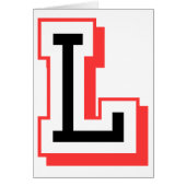 Red and black letter L (Front)