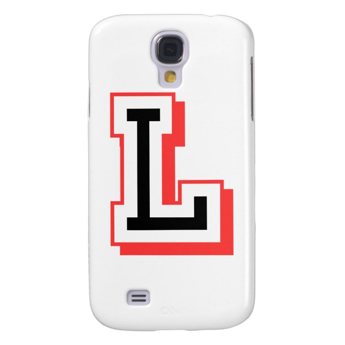 Red and black letter L Galaxy S4 Case