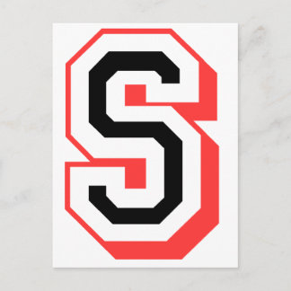 red and black letter S Postcard