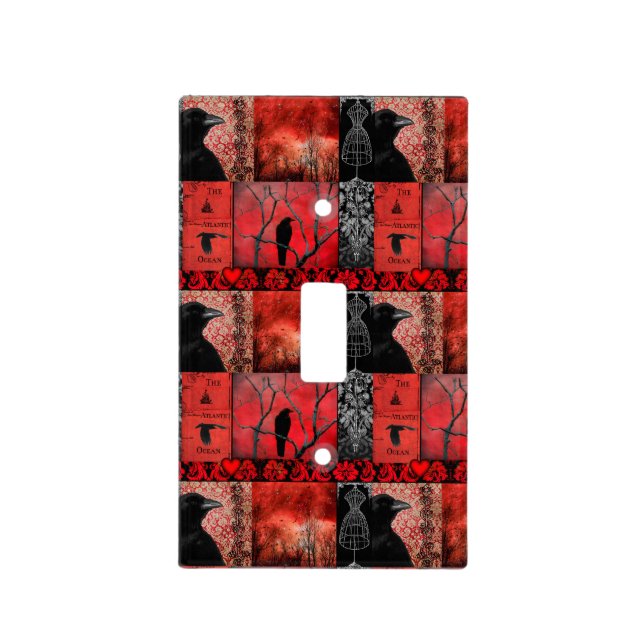Red And Black Light Switch Cover (Front)