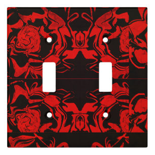 Red and Black Light Switch Cover