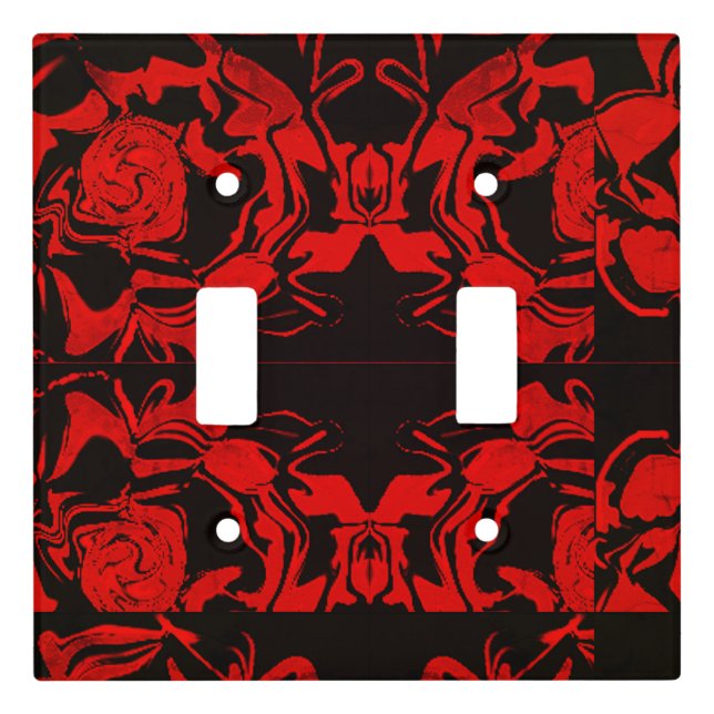 Red and Black Light Switch Cover (Front)
