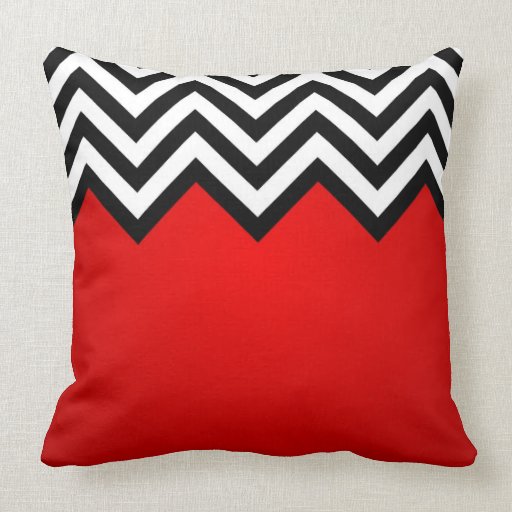 Red and Black Lodge Throw Pillows | Zazzle