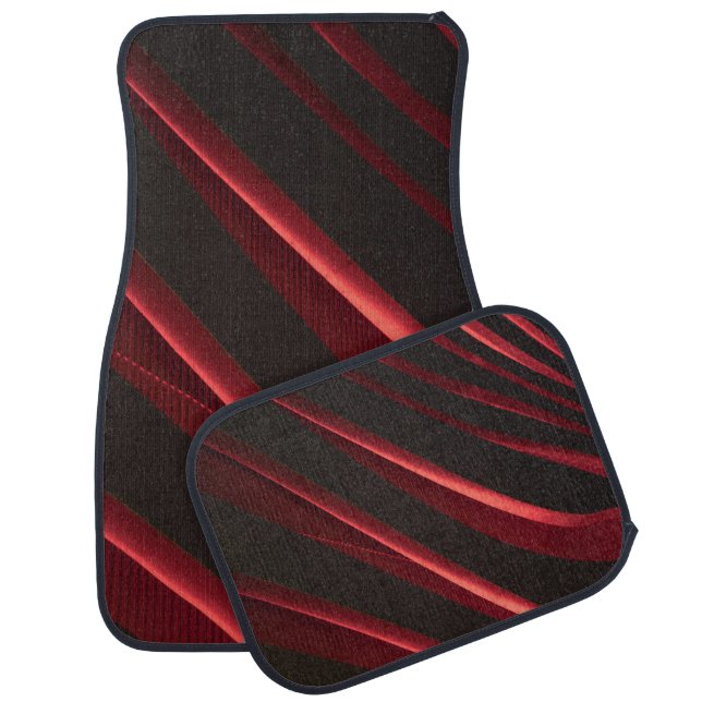 Red and black logo car floor mat (Set)