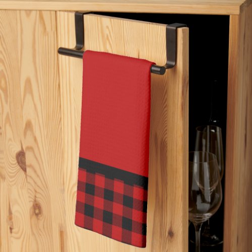 Red and Black Lumberjack Plaid   Kitchen Towel