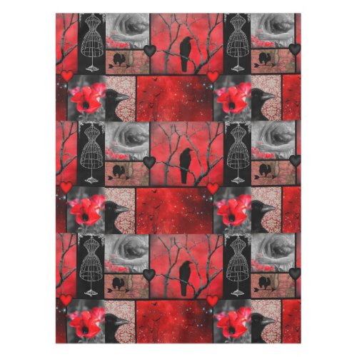 Red And Black Menagerie Tablecloth