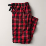Red And Black Men&#39;s Flannel Pajama Pants at Zazzle