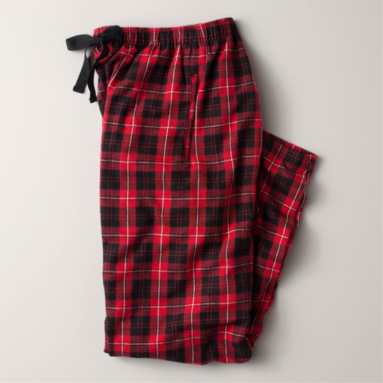 red checkered pajama pants