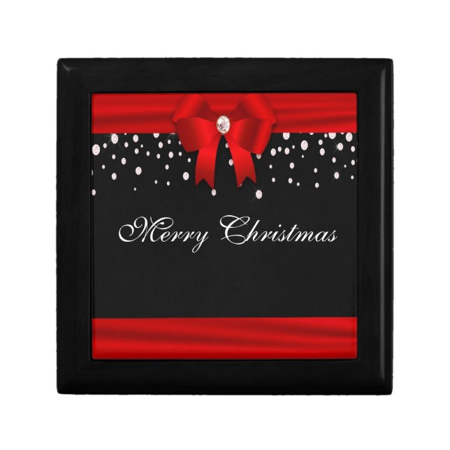 Red and Black Merry Christmas Gift Box (Front)