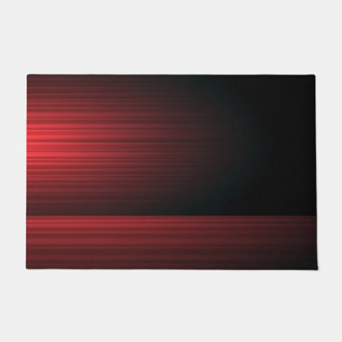 red and black modern doormat