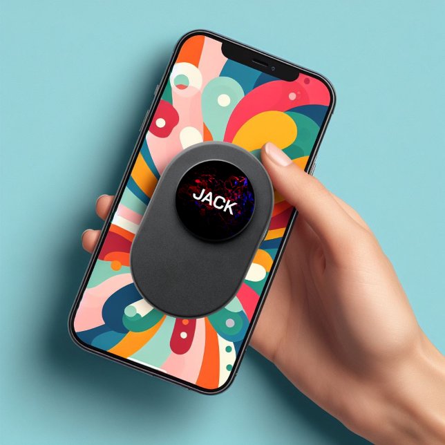 Red and Black Modern Popgrip PopSocket (Creator Uploaded)