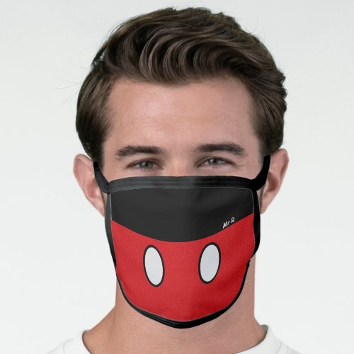 Red and Black Mouse Design Face Mask remplate