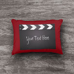 Red And Black Movie Clapperboard Accent Pillow at Zazzle