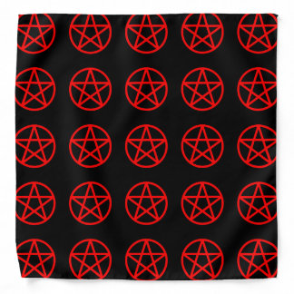 Red and Black Multi Pentacle Bandana