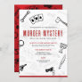 Red and Black Murder Mystery Invitation