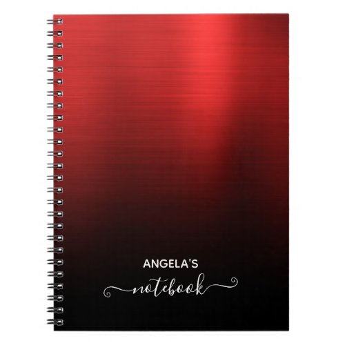 Red and Black Ombre Blank Notebook