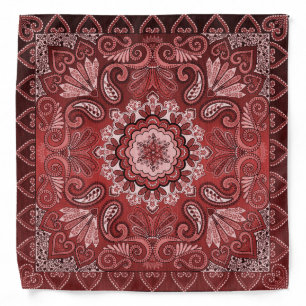 Red and Black Paisley  Bandana
