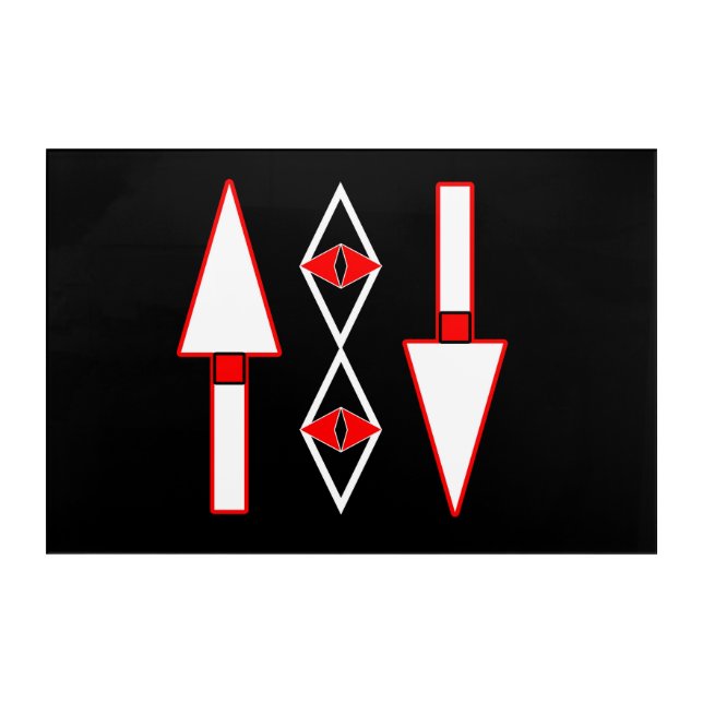 Red and Black pattern,Trend inspiration Acrylic Print (Front)