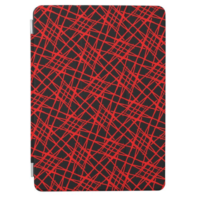 Red and Black Patterned iPad Case (Front)