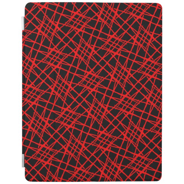 Red and Black Patterned iPad Case (Front)