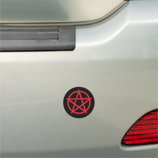 Red and Black Pentagram for car Magnet