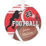 Red and Black Personalize Football Ornament