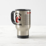 Red and Black Personalized Volleyball Coach Gifts Travel Mug