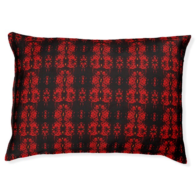 Red and Black Pet Bed, Large 30” x 40 Bed (Front)