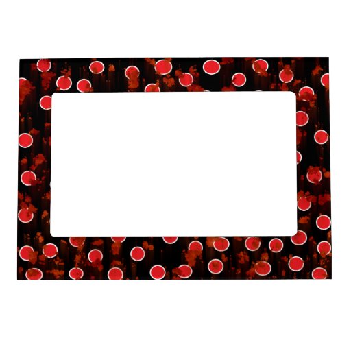 Red and black picture frame magnetic photo frame | Zazzle