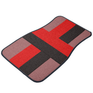 Red and Black pink floor mat