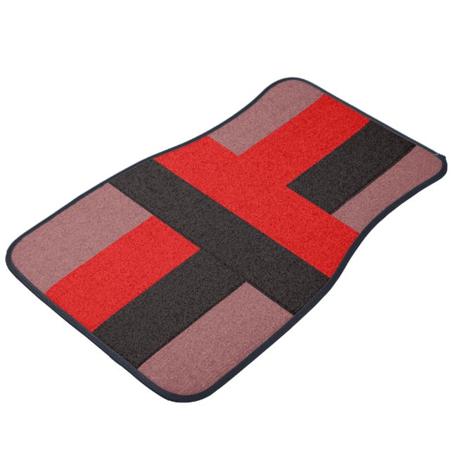 Red and Black pink floor mat (Angled)