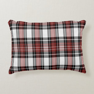 Red And Black Plaid Accent Pillow