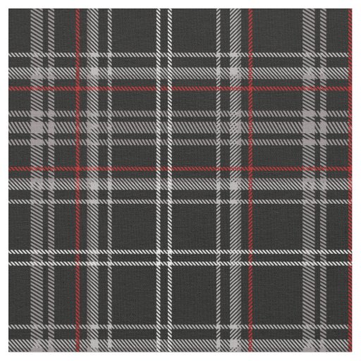 Red and Black Plaid Buffalo Check Pattern Fabric