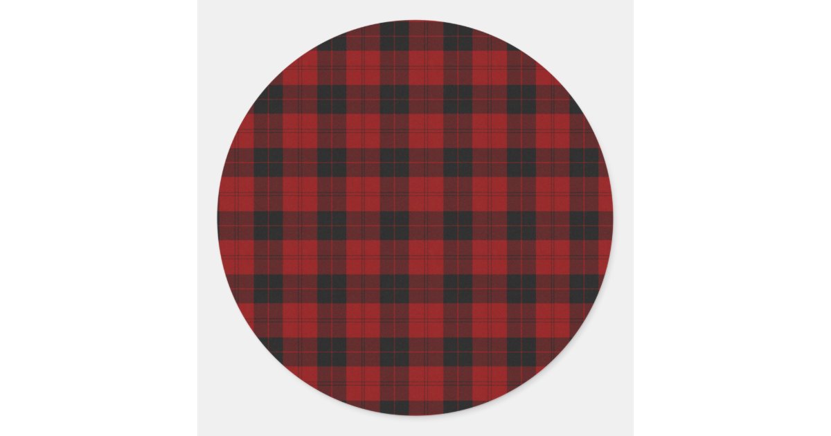 Download Red And Black Plaid Envelope Seal Stickers Zazzle Com