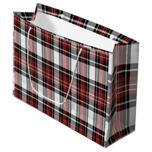 Red And Black Plaid Large Gift Bag