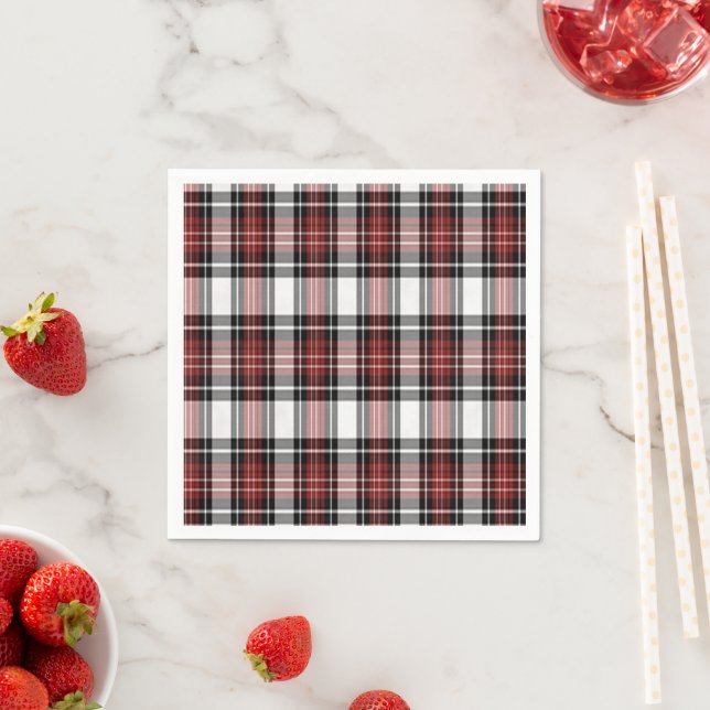 Red And Black Plaid Napkins (Insitu)