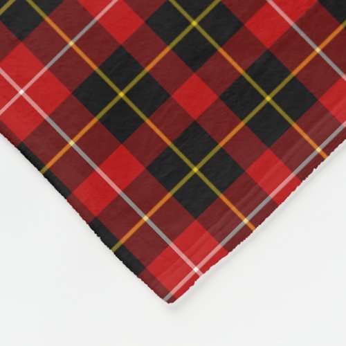 Red and Black Plaid OConnell Tartan Fleece Blanket