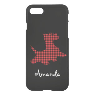 Red and Black Plaid Scottie Dog Cell Phone Cover