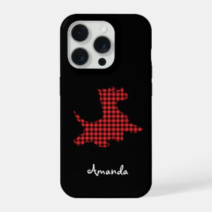 Red and Black Plaid Scottie Dog Cell Phone Cover
