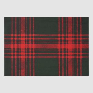 red and black plaid tissue paper