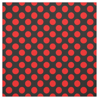 Red and Black Polka Dot Fabric