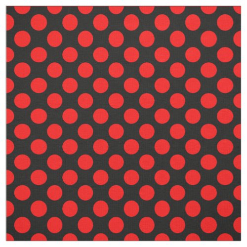 Red and Black Polka Dot Fabric
