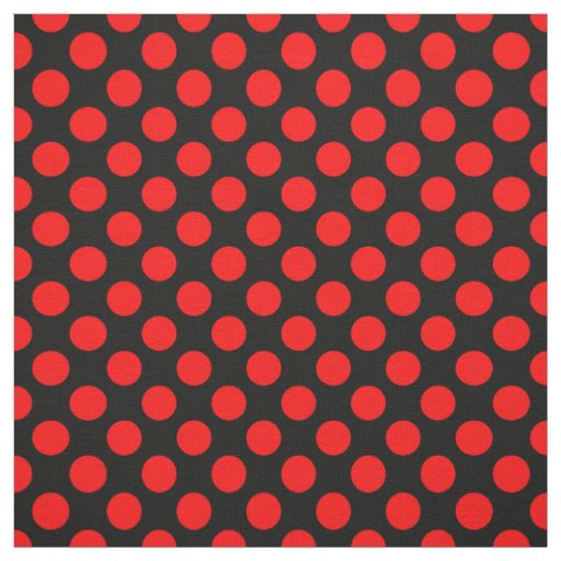 Red and Black Polka Dot Fabric