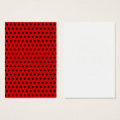 Red and Black Polka Dot Pattern. Spotty. (Front & Back)