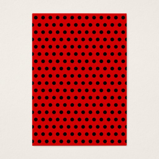 Customizable Red and Black Polka Dot Pattern. Spotty. Business Card Templates