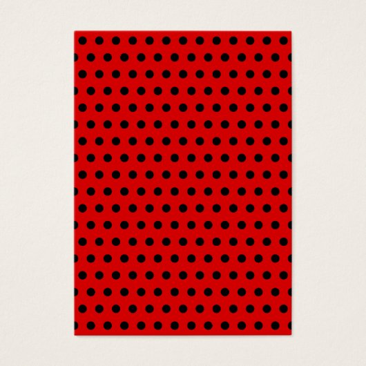 Red and Black Polka Dot Pattern. Spotty. (Front)