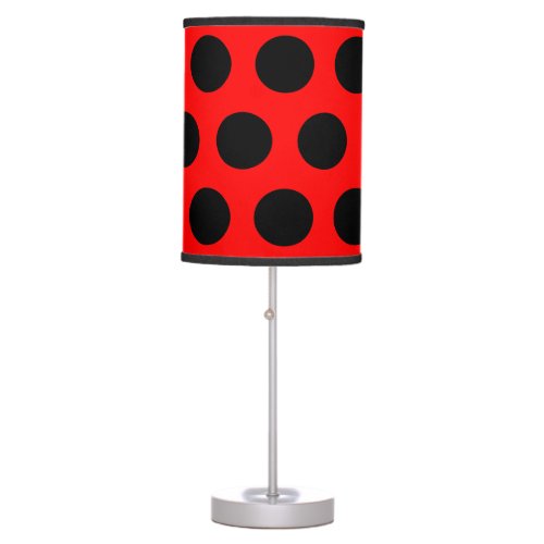 Red and Black Polka Dot Table Lamp