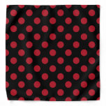 Red And Black Polka Dots Bandana at Zazzle